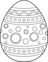 Patterned Easter Egg Coloring Page vector