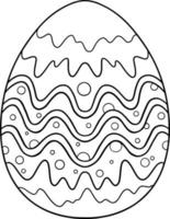 Patterned Easter Egg Coloring Page vector