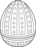 Patterned Easter Egg Coloring Page vector
