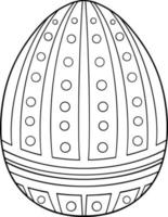 Patterned Easter Egg Coloring Page vector