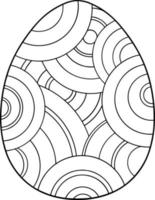 Patterned Easter Egg Coloring Page vector