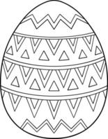dibujo de huevo de pascua para colorear vector