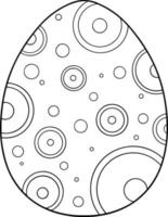 Patterned Easter Egg Coloring Page vector