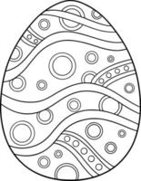 Patterned Easter Egg Coloring Page vector