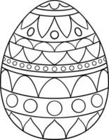 Patterned Easter Egg Coloring Page vector