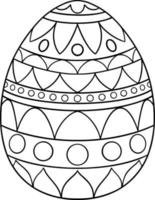 Patterned Easter Egg Coloring Page vector