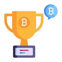 A well-designed flat icon of crypto prize vector