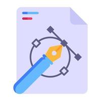 Premium flat style icon of drafting process vector