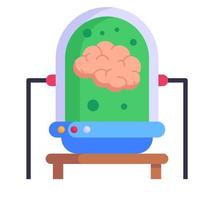 Artificial intelligence, flat icon of mind preservation vector