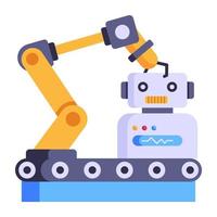 A well-designed flat icon of robot vector