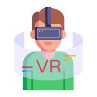 descargue el icono plano premium del controlador vr vector