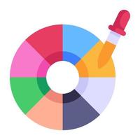 A trendy flat icon of color combination vector