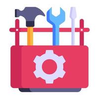 descargue el icono plano premium de la caja de herramientas, vector editable