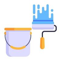 Premium flat icon of paint roller is ready for use vector