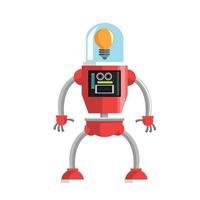 Cute chat bot cartoon, conversation robot vector