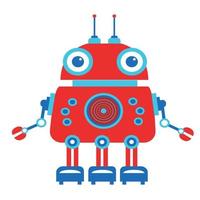 Cute chat bot cartoon, conversation robot vector