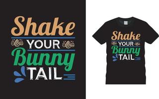 Shake Your Bunny Tail Easter Day T shirt Design, apparel, vector illustration, graphic template, print on demand, textile fabrics, retro style, typography, vintage, easter tee