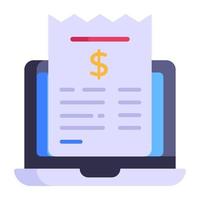 Icon of financial report in modern flat style vector