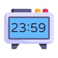 Digital clock icon in flat design vector