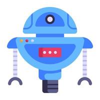 A well-designed flat icon of robot vector