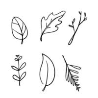 Floral Decoration Line Icon decoration doodle hand drawn style vector