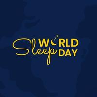 World Sleep Day Social Media Post Design vector