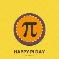 feliz diseño del día internacional pi vector