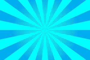 Flat blue comic style background with halftone vector