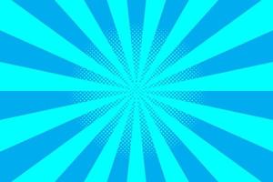 Flat blue comic style background with halftone vector