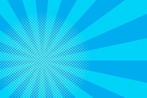 Flat blue comic style background with halftone