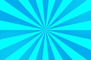 Flat blue comic style background with halftone vector