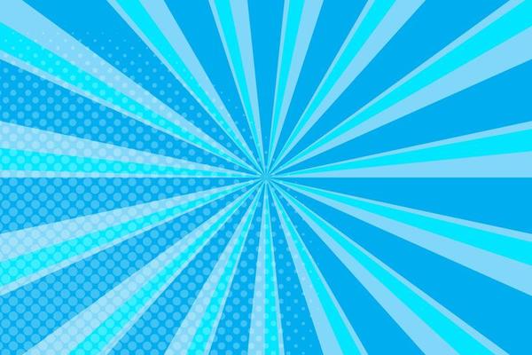 Flat blue comic style background with halftone