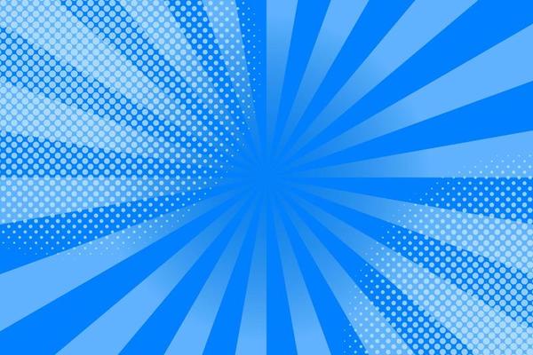 Flat blue comic style background with halftone