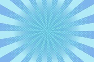 Flat blue comic style background with halftone vector