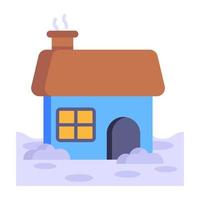 A flat icon of a house vector