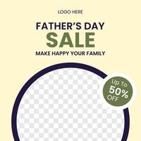 Father's Day Sell Post Free Design vector