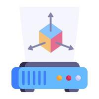 A well-designed flat icon of robot task vector