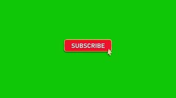 Mouse cursor click subscribe button-green screen clip free download video