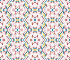 Abstract fantasy thin line hexagon, triangle geometric seamless pattern. Creative mosaic, tile background. vector
