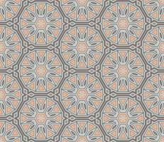Abstract fantasy thin line hexagon, triangle geometric seamless pattern. Creative mosaic, tile background. vector