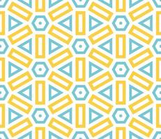 Abstract fantasy thin line hexagon, triangle geometric seamless pattern. Creative mosaic, tile background. vector