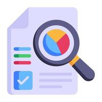 Icon of financial report in modern flat style vector