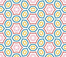 Abstract fantasy thin line hexagon, triangle geometric seamless pattern. Creative mosaic, tile background. vector