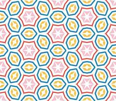 Abstract fantasy thin line hexagon, triangle geometric seamless pattern. Creative mosaic, tile background. vector