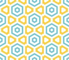 Abstract fantasy thin line hexagon, triangle geometric seamless pattern. Creative mosaic, tile background. vector