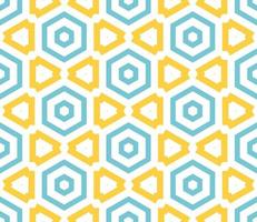 Abstract fantasy thin line hexagon, triangle geometric seamless pattern. Creative mosaic, tile background. vector