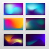 Abstract mesh background. Modern smooth blurred gradient wallpaper set. Colorful blending backdrop concept. Vector illustration