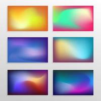 Abstract mesh background. Modern smooth blurred gradient wallpaper set. Colorful blending backdrop concept. Vector illustration