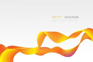 Abstract yellow colorful wave design element on white background. Vector illustration