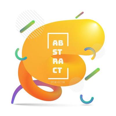 Colorful abstract geometric background design. Modern curve liquid color with fluid shapes composition. Cool background for web landing template, poster or banner. Vector illustration